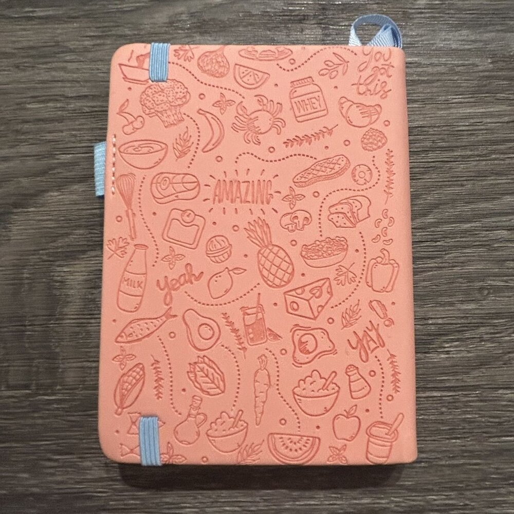 NEW Clever Fox Food Journal Pocket Size Nutrition Fitness Tracking Coral Sticker - Picture 2 of 9
